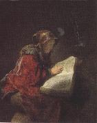 Gerrit Dou Old Woman dressed in a fur coat and hat (mk33) painting